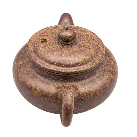 Kiln-transformed horizontal yixing clay woodfired teapot # 94789