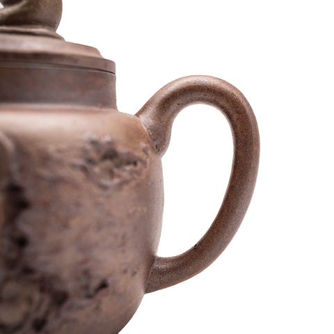 Flat-lid figure-shaped yixing clay woodfired teapot # 94798