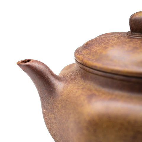 Kiln-transformed square yixing clay woodfired teapot # 94802