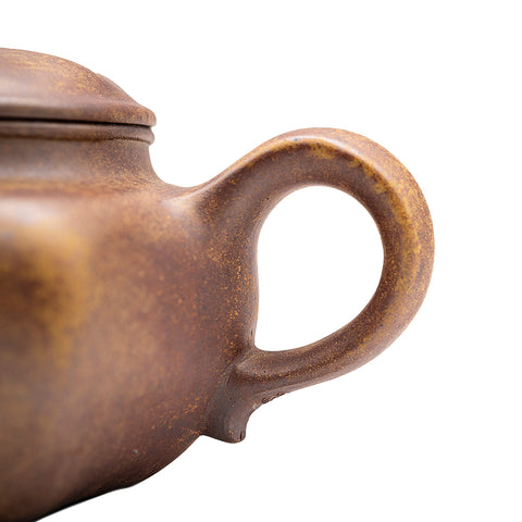 Kiln-transformed square yixing clay woodfired teapot # 94802