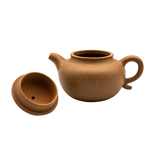 Yellow clay horizontal yixing clay woodfired teapot # 94803