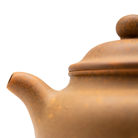 Yellow clay horizontal yixing clay woodfired teapot # 94803