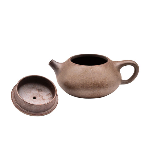 flat jade yixing clay woodfired teapot # 94823