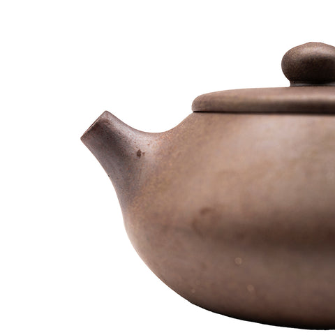 flat jade yixing clay woodfired teapot # 94823