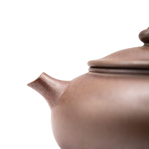 Small flat jade yixing clay woodfired teapot # 94826