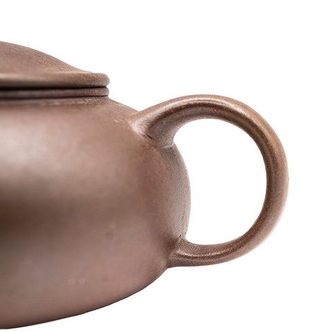 Small flat jade yixing clay woodfired teapot # 94826