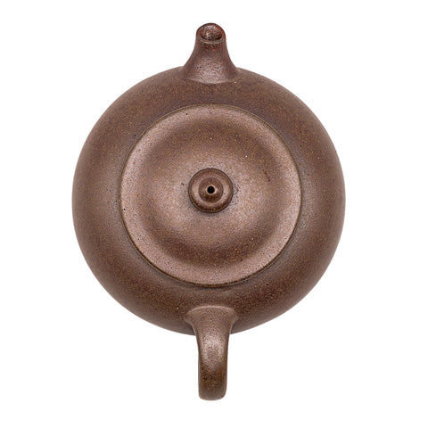 Small flat jade yixing clay woodfired teapot # 94826