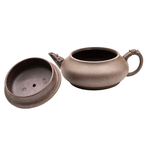 Large Dragon Pattern Flat Jade yixing clay woodfired teapot # 94827