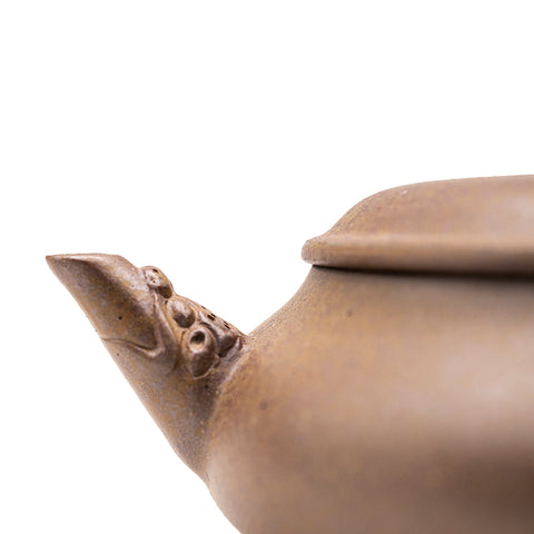 Azure Dragon Pattern Flat Jade yixing clay woodfired teapot # 94828