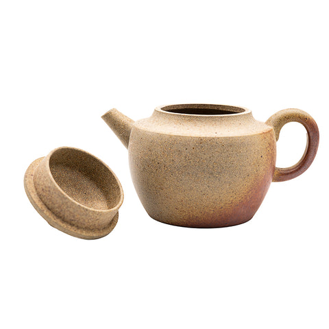 Han flat yixing clay woodfired teapot # 94831