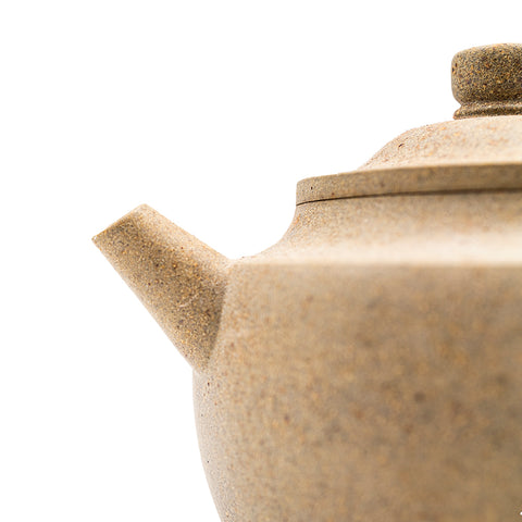 Han flat yixing clay woodfired teapot # 94831