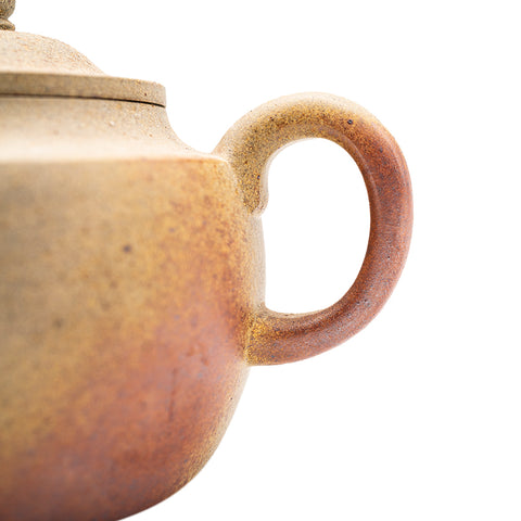 Han flat yixing clay woodfired teapot # 94831