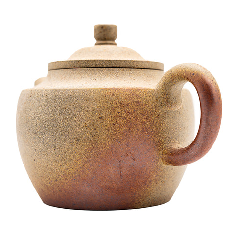 Han flat yixing clay woodfired teapot # 94831