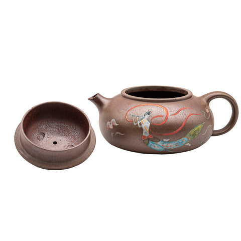 Fairy Flat yixing clay woodfired teapot # 94838