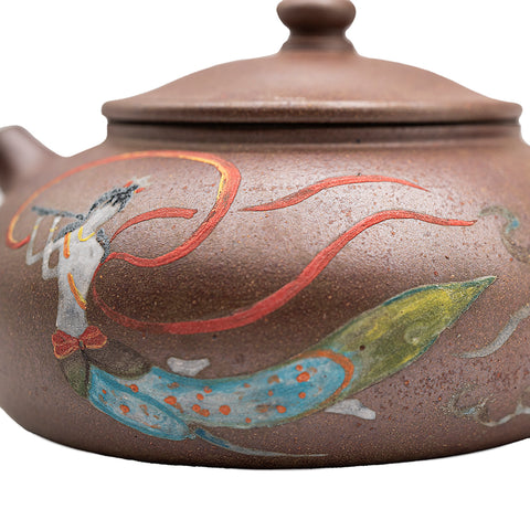 Fairy Flat yixing clay woodfired teapot # 94838