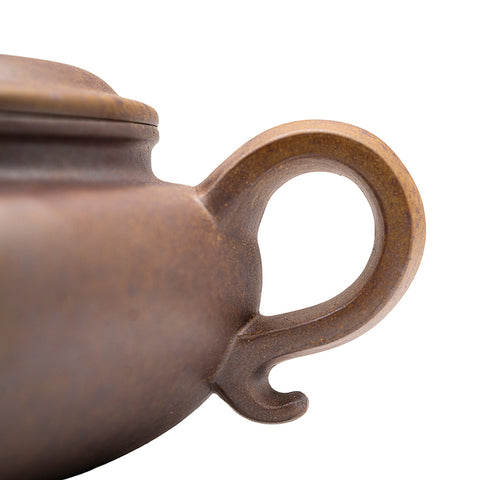 Large hexagonal yixing clay woodfired teapot # 94843