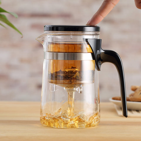 Easy Gongfu 500ml Glass Teapot with Infuser for Quick Tea Brewing # 32211