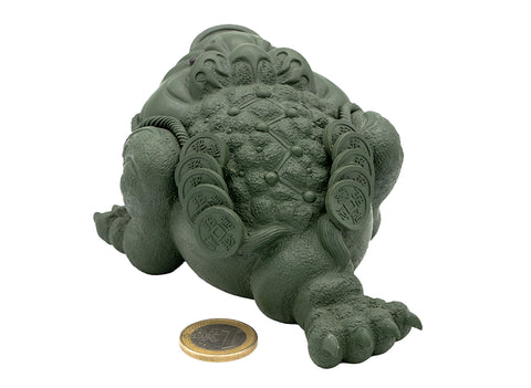 Green Clay Three-Legged Money Frog Teapet # 91403