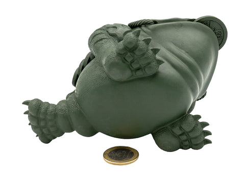 Green Clay Three-Legged Money Frog Teapet # 91403