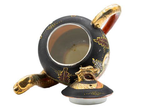 Teapot and cups, Satsuma, handpainted, vintage Japanese. mid-XX century #93069