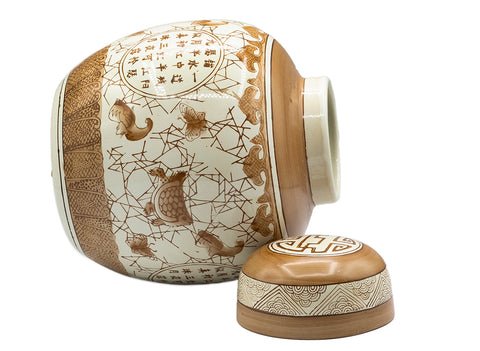 Teedose, China, Porzellan, Vintage, Mitte des 20. Jahrhunderts #93070