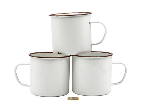 Set of Vintage Chinese enameled metal cups # 93189