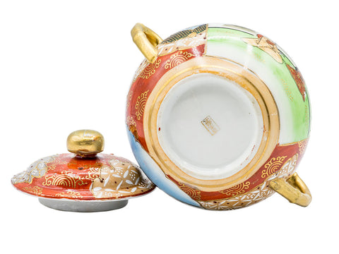 Japanisches Vintage Porzellangefäß, handbemalt # 93202