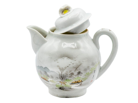 Japanese vintage porcelain teapot, handpainted # 93204
