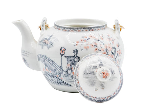 Japanische Vintage-Teekanne aus Porzellan Nr. 93209