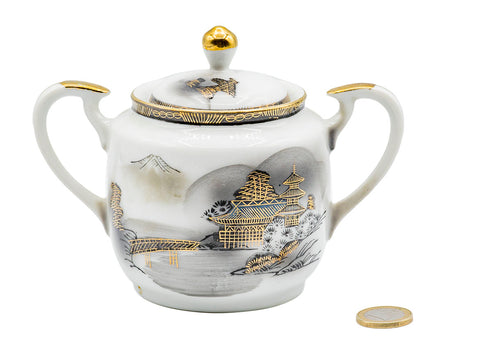 Japanese porcelain hand-painted vintage vessel  # 93218