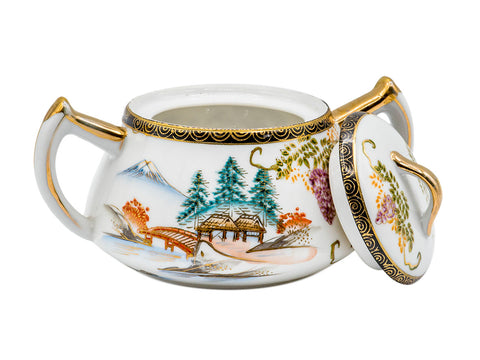 Japanese porcelain hand-painted vintage vessel  # 93220