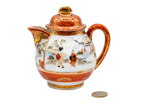 Japanese porcelain hand-painted vintage top  # 93221