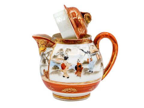 Japanisches Porzellan handbemaltes Vintage-Top Nr. 93221