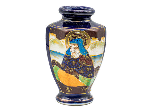 Japanese porcelain hand-painted vintage vase, satsuma   # 93222