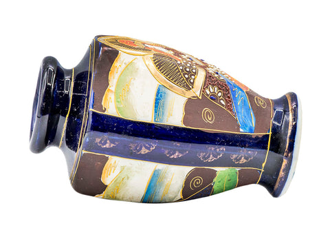 Vaso vintage in porcellana giapponese dipinto a mano, satsuma   # 93222