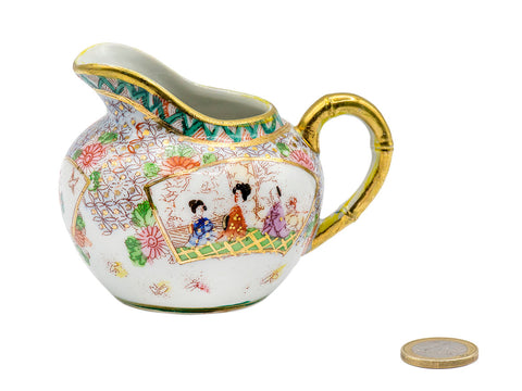 Japanisches Porzellan handbemaltes Vintage Gefäß, Krug / Melker # 93223