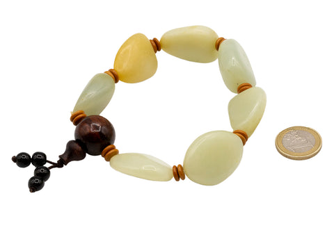 Hotan Jade Bracelet (pebbles) # 93128