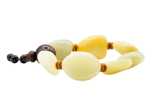 Hotan Jade Bracelet (pebbles) # 93128