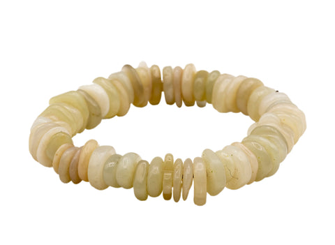 White Hotan Jade Bracelet  # 93136