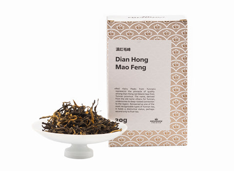 Thé noir Dian Hong Mao Feng, thé chinois de la province du Yunnan (Thé rouge), 30g