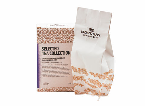 Op houtskool gebakken oude Qilan Oolong uit Zhangzhou, 2004, 50 g