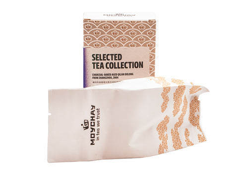 Op houtskool gebakken oude Qilan Oolong uit Zhangzhou, 2004, 50 g