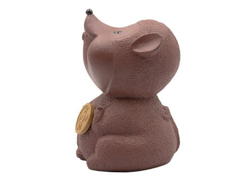 Lucky brown rat with the coin Teapet # 91065