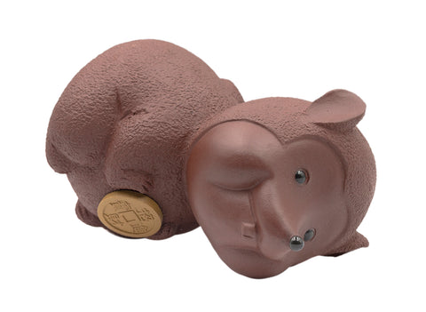 Lucky brown rat with the coin Teapet # 91065