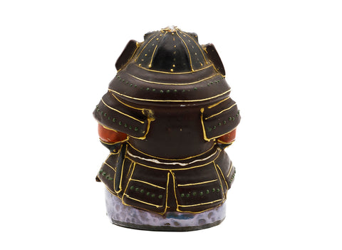 Satsuma Japanese vintage porcelain samurai figure, hand painted with the gold.  # 93703