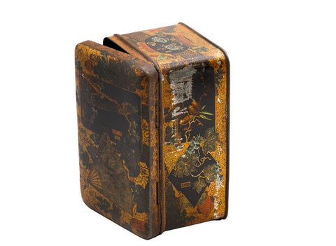 Nederlandse antieke blikken theedoos # 93706