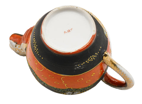 Satsuma handgemaakte handbeschilderde Japanse porseleinen theepot met goud # 93721