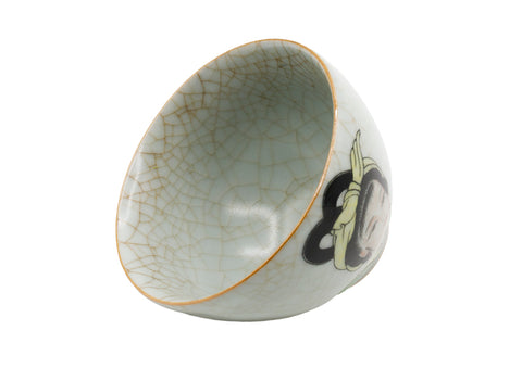 Geyao cracle glaze Chinese Dehua ceramic handpainted tea cup # 93732