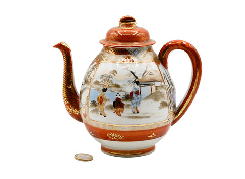 Théière en porcelaine japonaise Kutani peinte à la main  # 93733