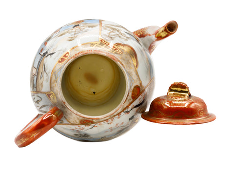 Kutani Japanse handgeschilderde porseleinen theepot #93733